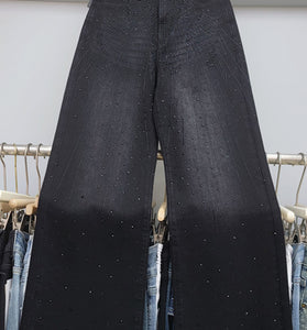Embellished Wide Leg Jeans