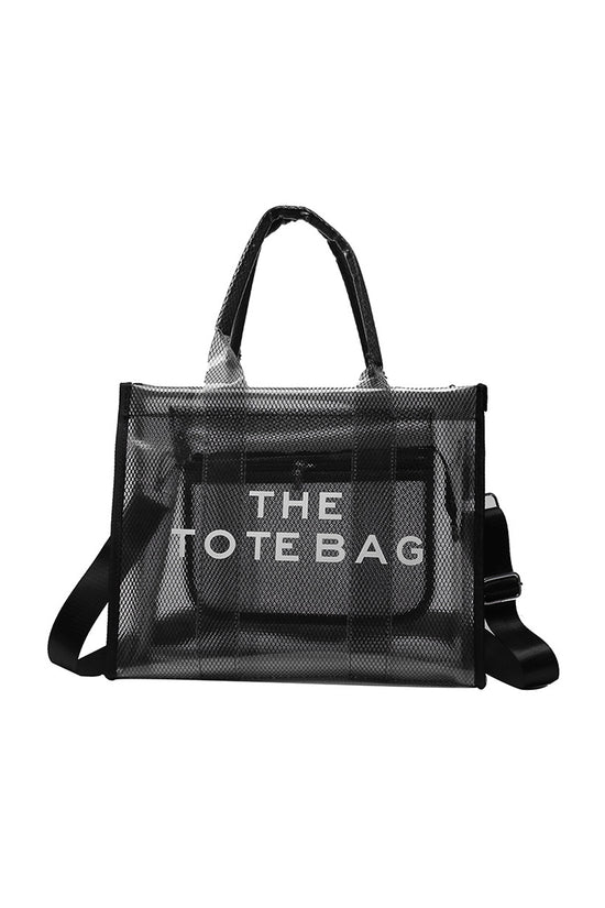 Mesh Tote Bag with Shoulder Strap