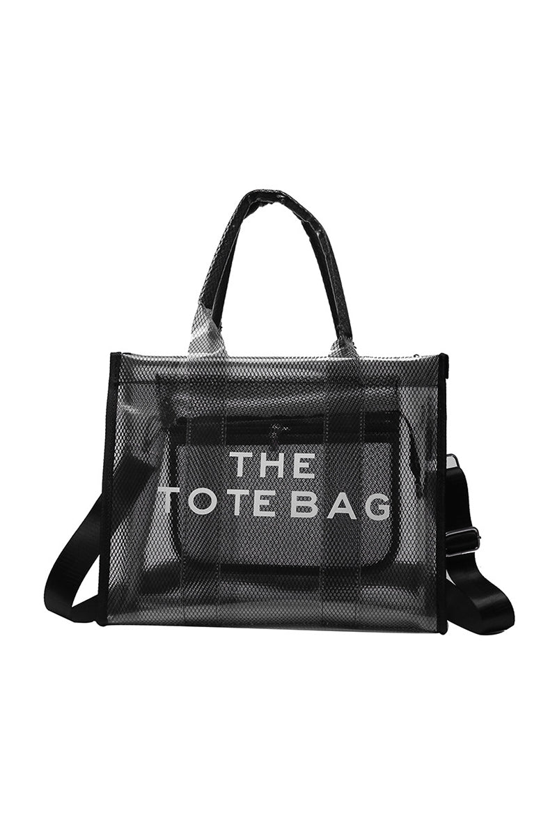 Mesh Tote Bag with Shoulder Strap
