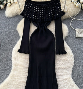 Elegant Off-Shoulder Ruffle Dress