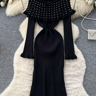 Elegant Off-Shoulder Ruffle Dress