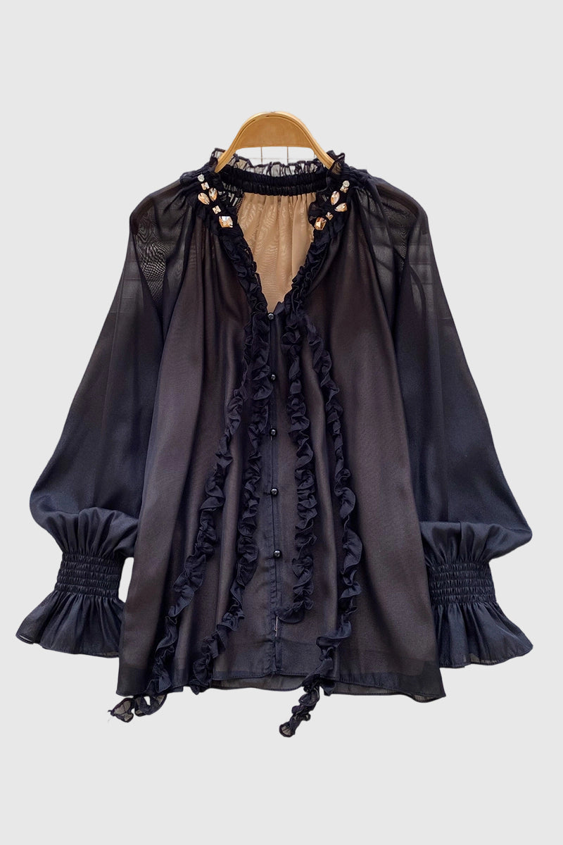 Elegant Ruffle Embellished Blouse