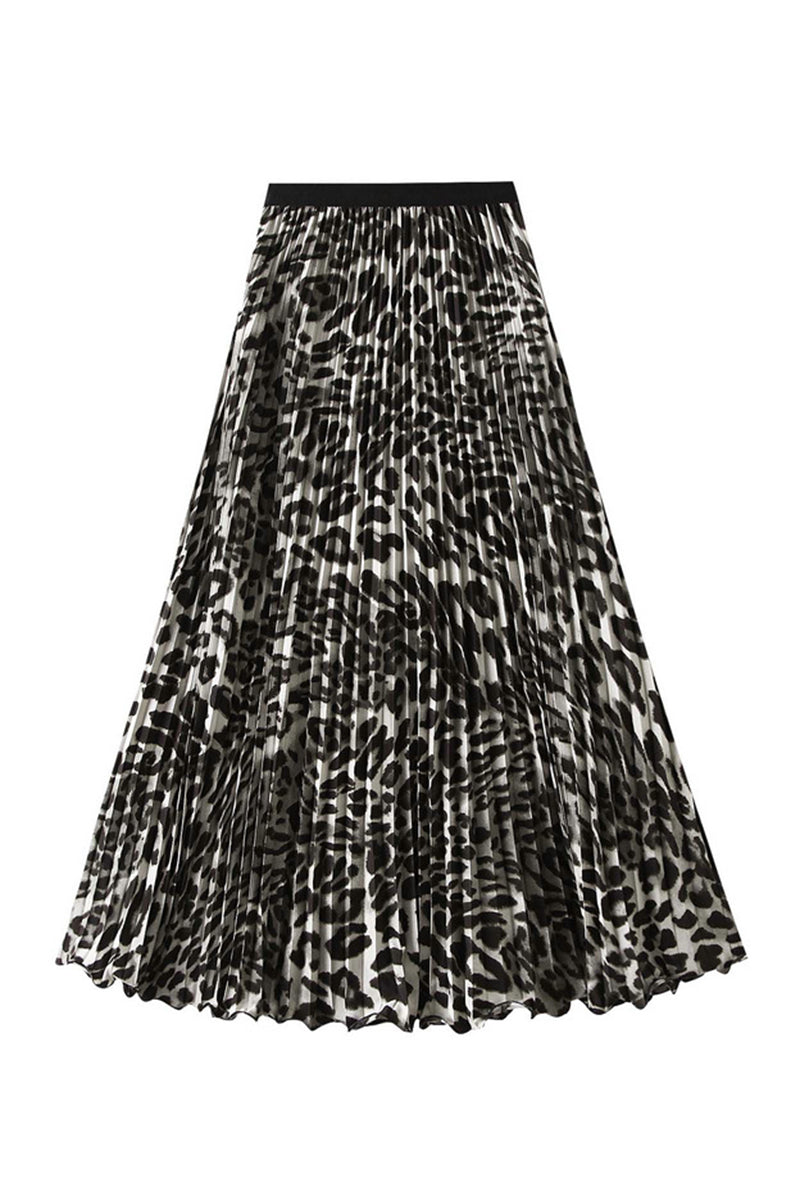 Chic Leopard Print Midi Skirt