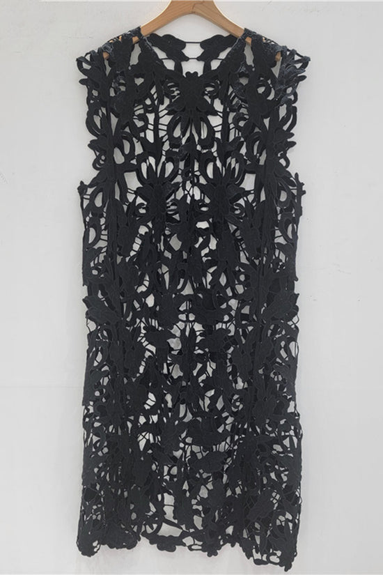 Floral Lace Sleeveless Casual Dress