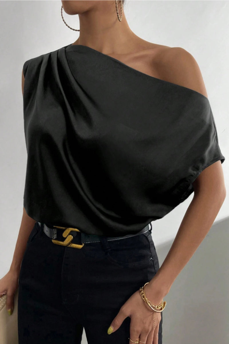 Off-Shoulder Draped Top