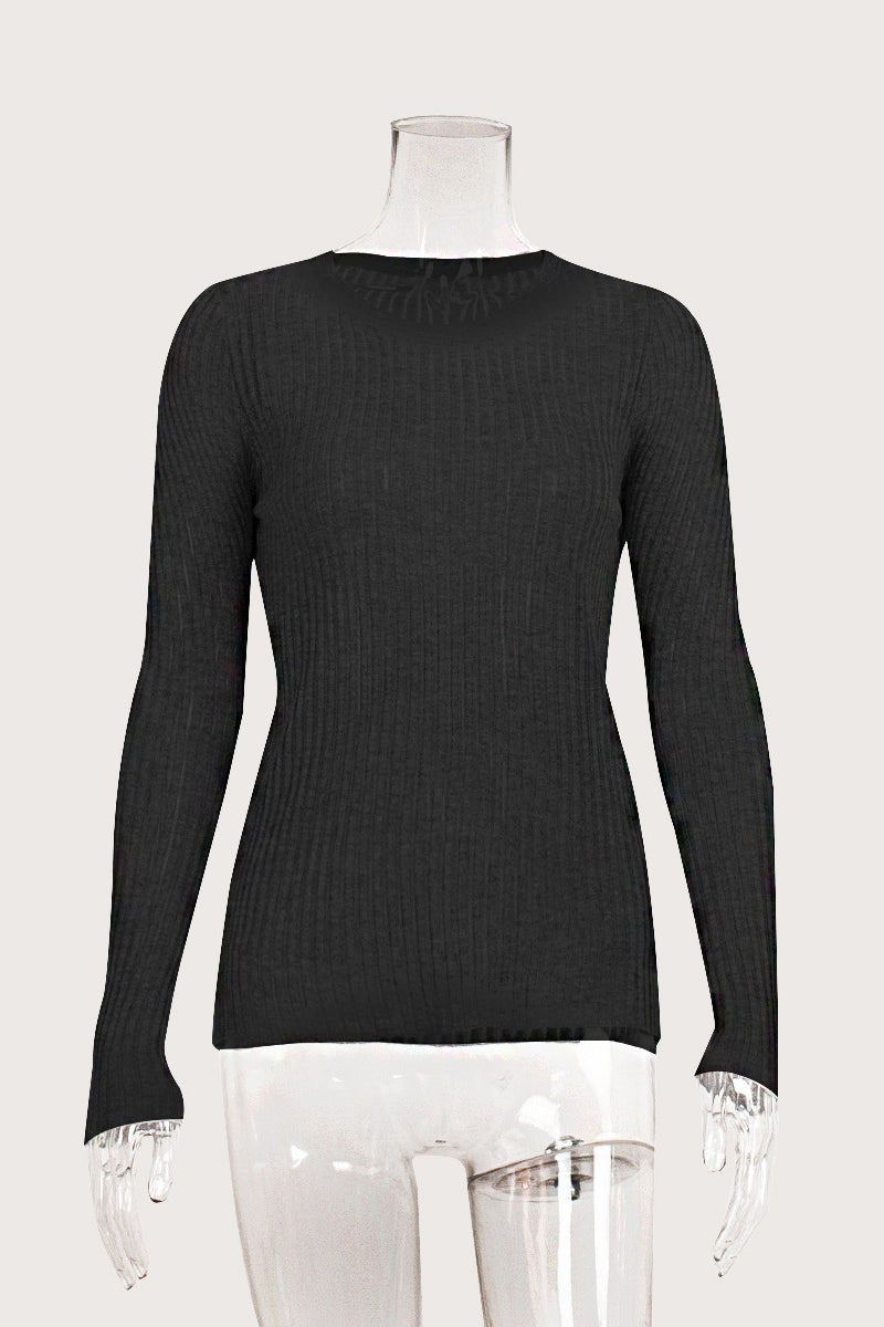 Ribbed Long Sleeve Tee
