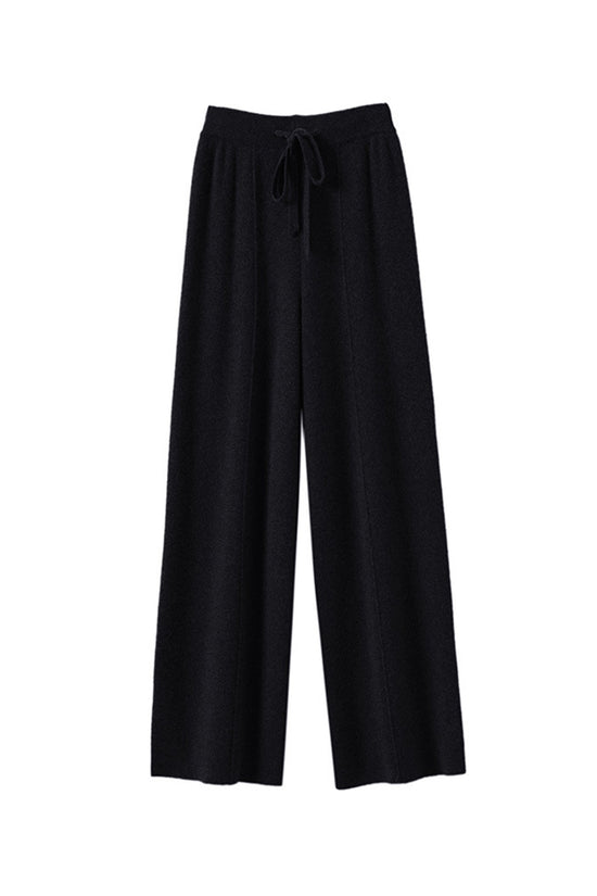 Relaxed Fit Wide-Leg Casual Pants