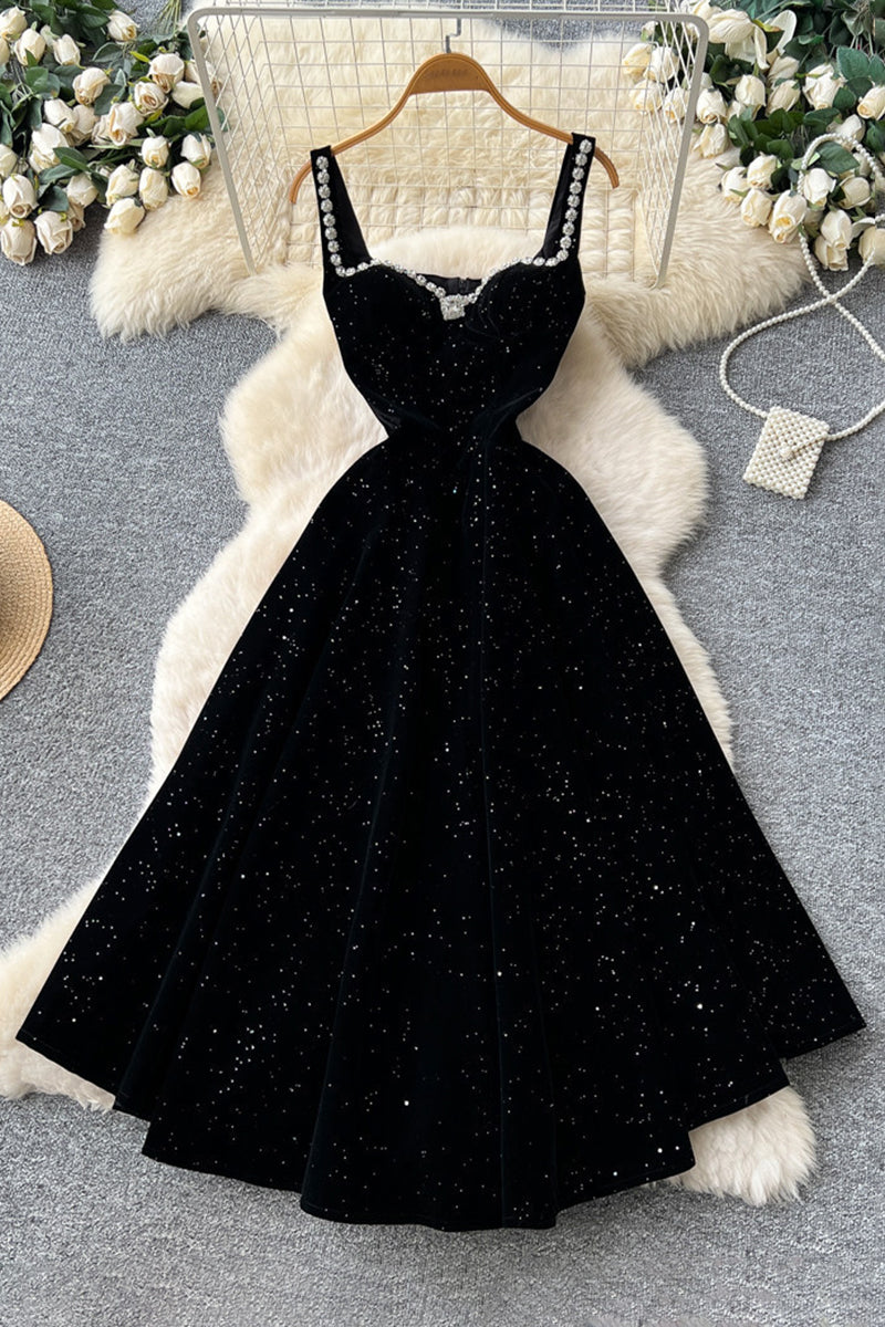 Elegant Sleeveless Beaded Evening Dress