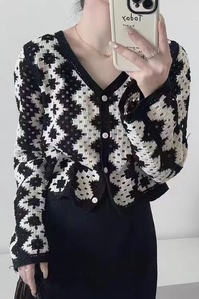 Crochet Button-Up Cardigan