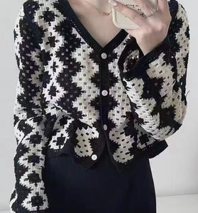 Crochet Button-Up Cardigan