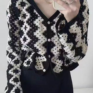 Crochet Button-Up Cardigan