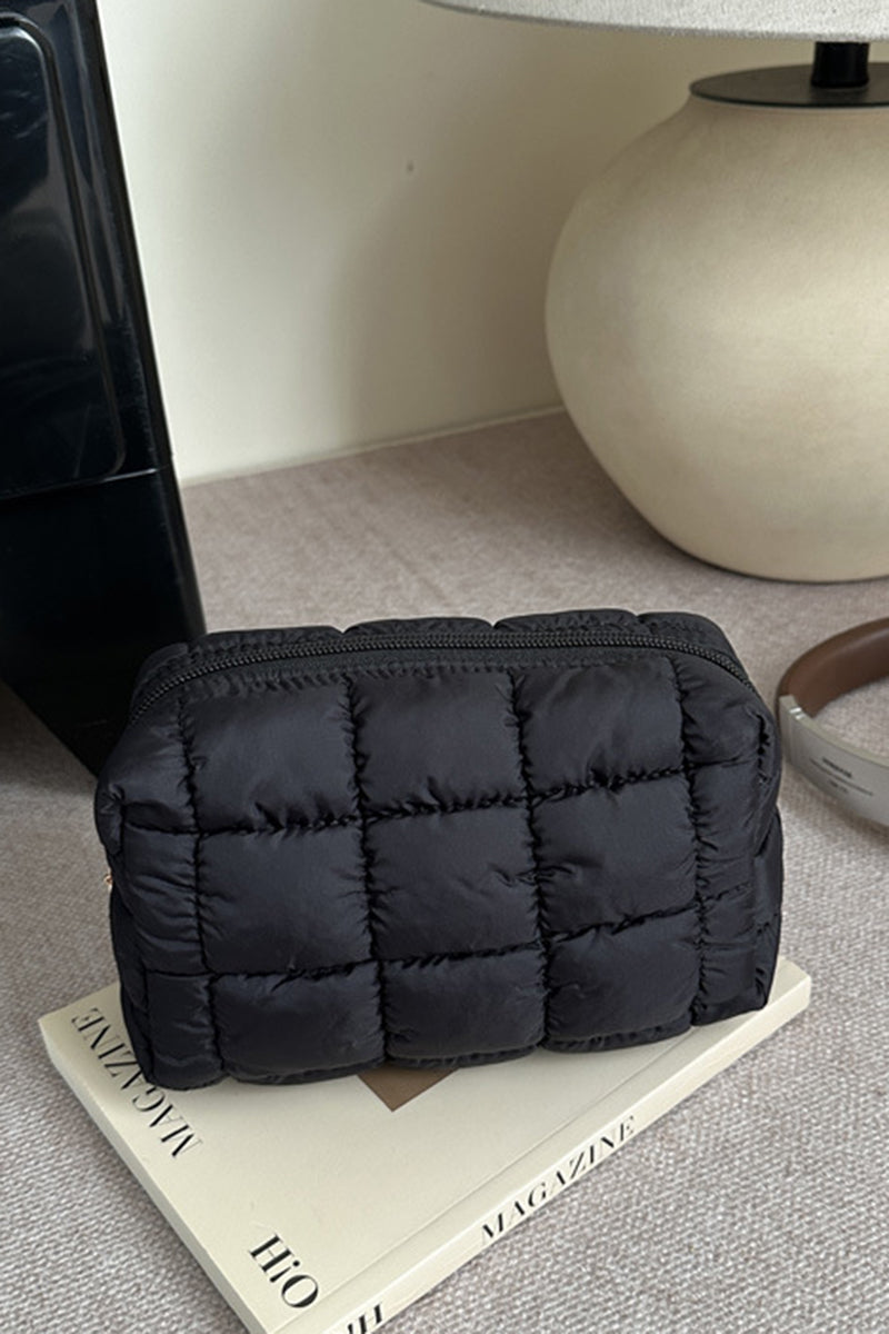Quilted Compact Toiletry Bag