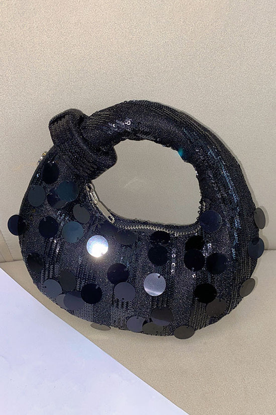 Shimmering Sequin Circle Handbag