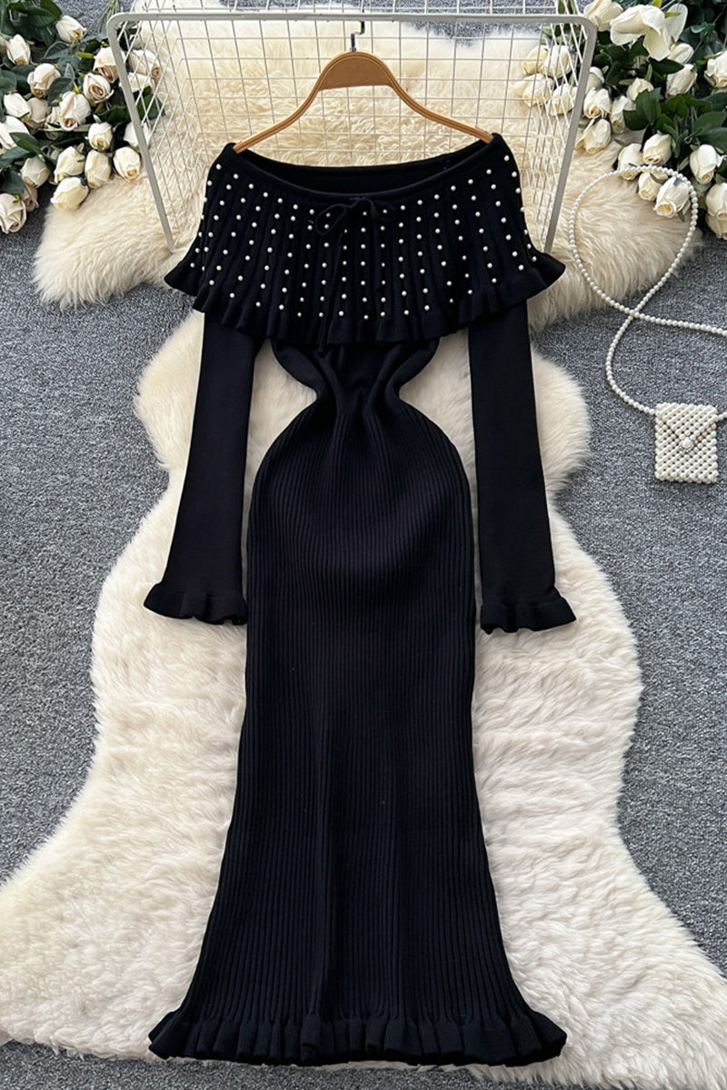 Off-Shoulder Ruffle Maxi Dress