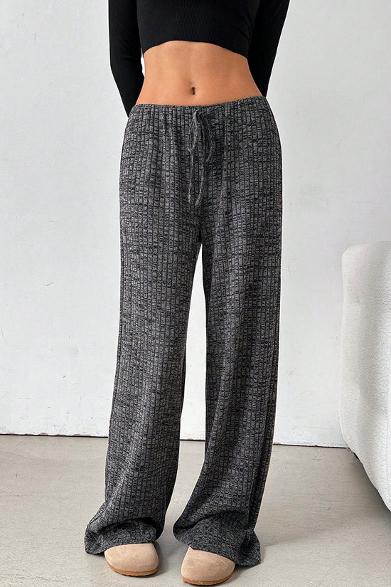 Checkered Wide-Leg Casual Pants