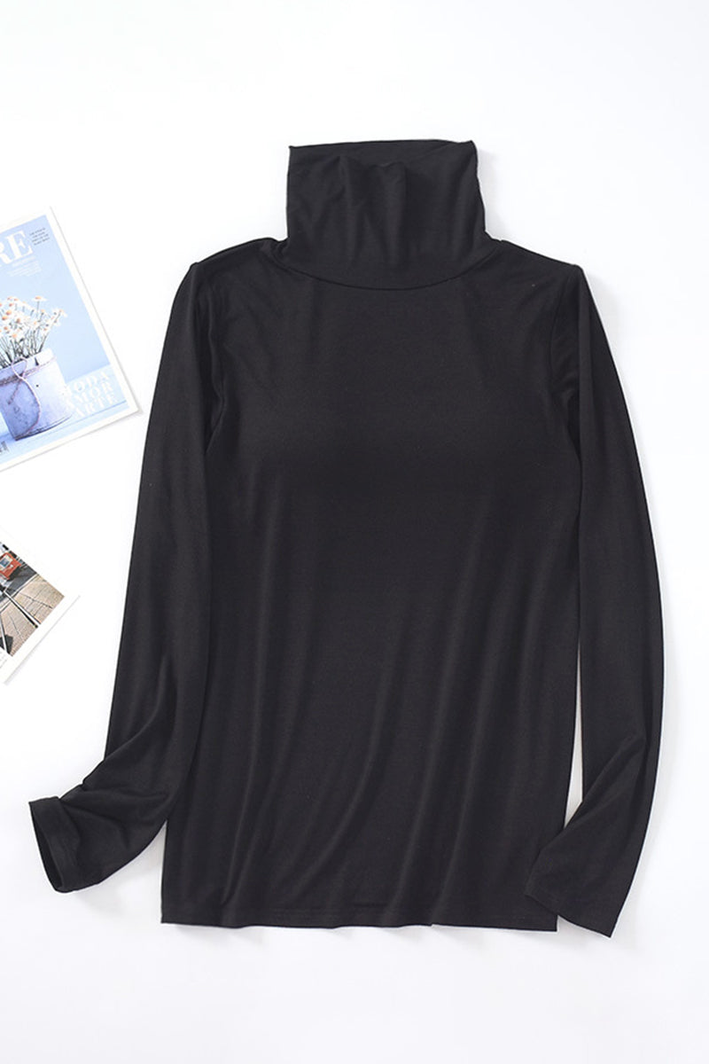 High Neck Long Sleeve Bodycon Top