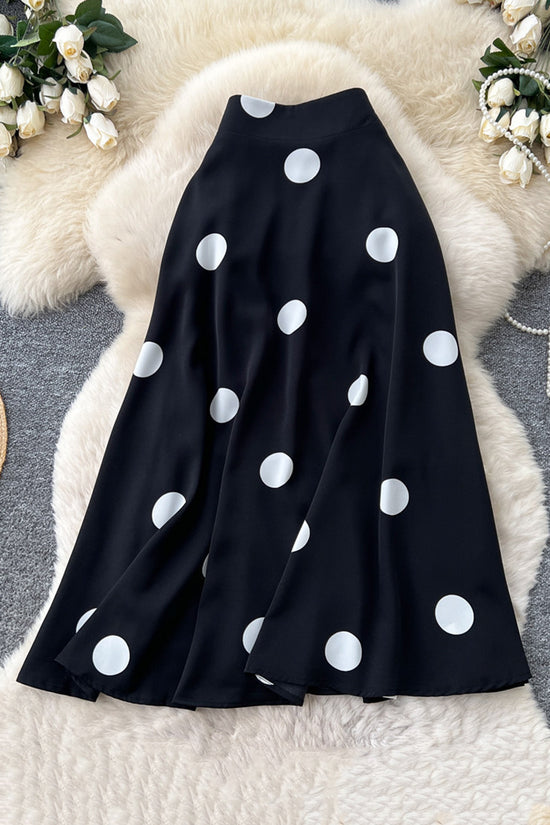 Polka Dot Midi Skirt