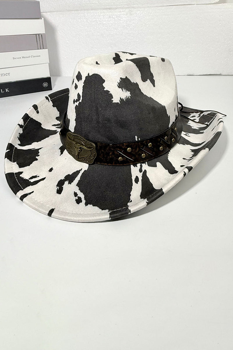 Cow Print Western Style Hat