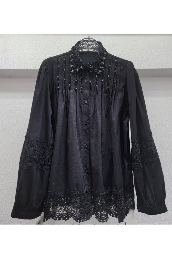 Elegant Lace Detail Blouse