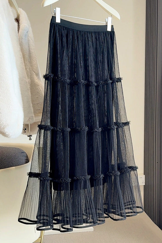 Tiered Midi Skirt