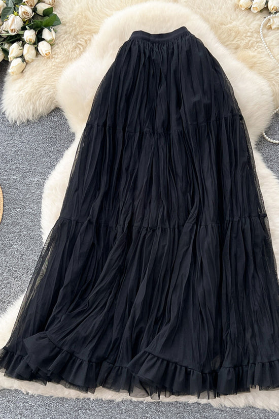 Elegant Tiered Midi Skirt