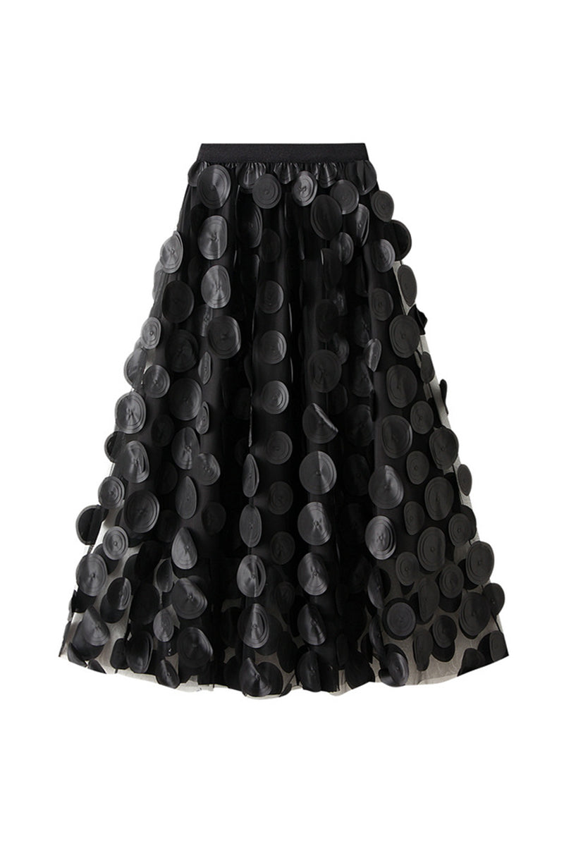 Polka Dot Circle Midi Skirt