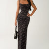 Floral Lace-Up Cami Maxi Dress