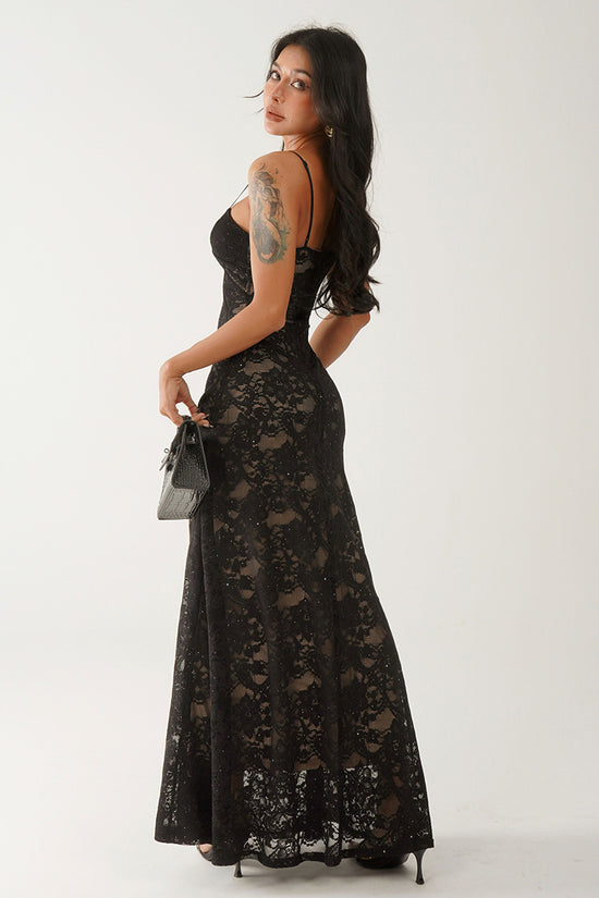 Spaghetti Strap Lace Maxi Dress