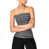Black and White Striped Tube Top