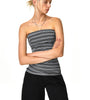 Black and White Striped Tube Top