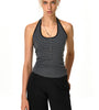 Striped Halter Neck Slim Tank Top