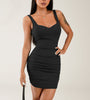 Ruched Bodycon Sleeveless Mini Dress