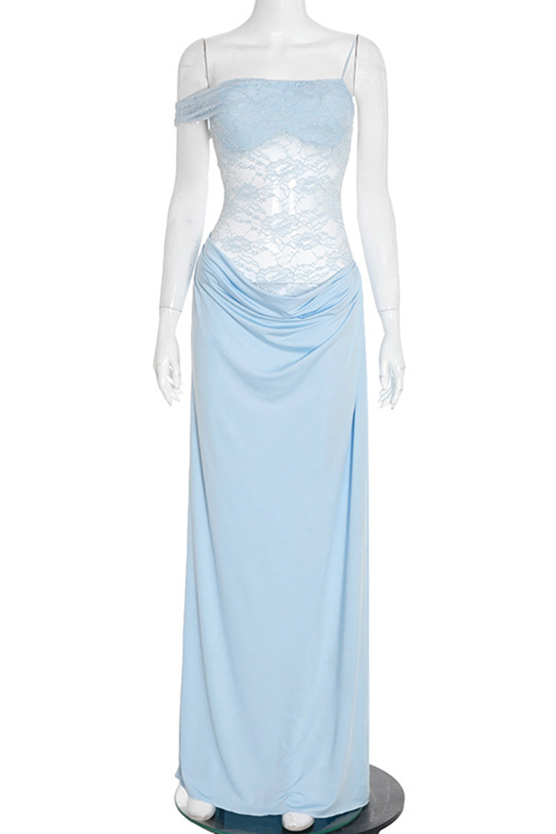 Off-Shoulder Lace Bodycon Casual Dress