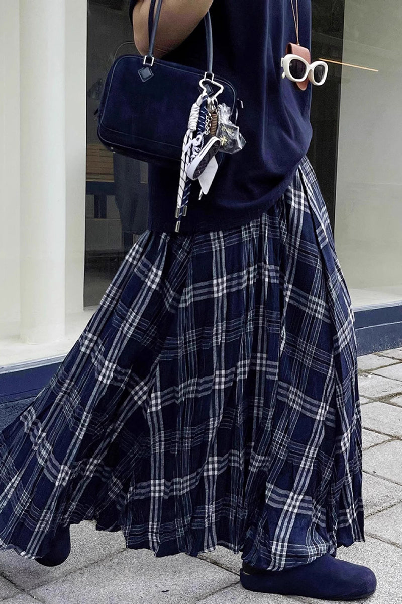 Plaid Patterned Maxi Skirt