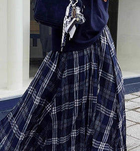 Plaid Patterned Maxi Skirt