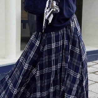 Plaid Patterned Maxi Skirt