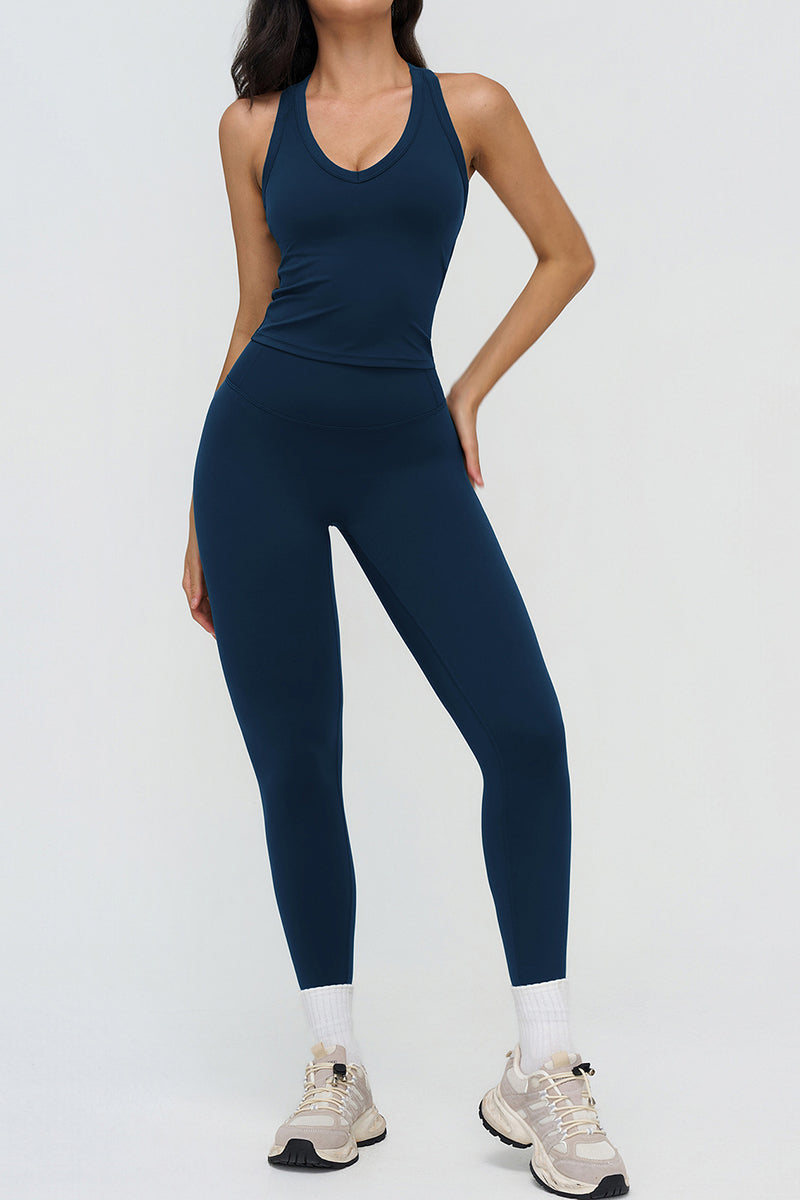Sleek Sleeveless Activewear Set