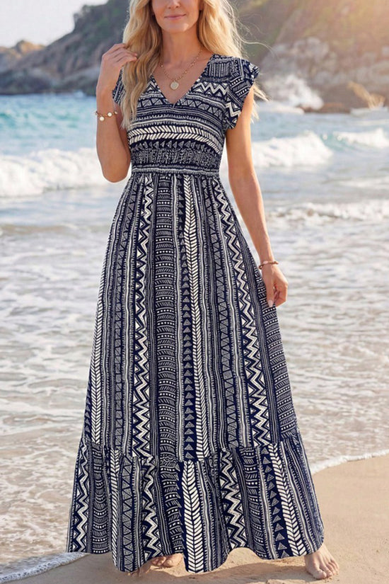Bohemian Print Maxi Dress