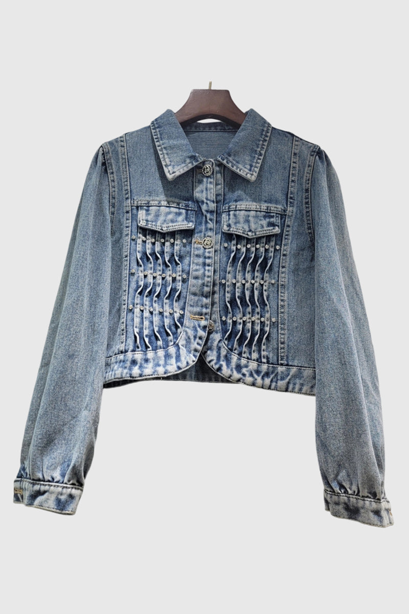 Stylish Cropped Denim Jacket