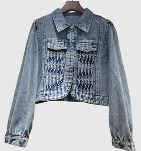 Stylish Cropped Denim Jacket