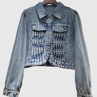 Stylish Cropped Denim Jacket