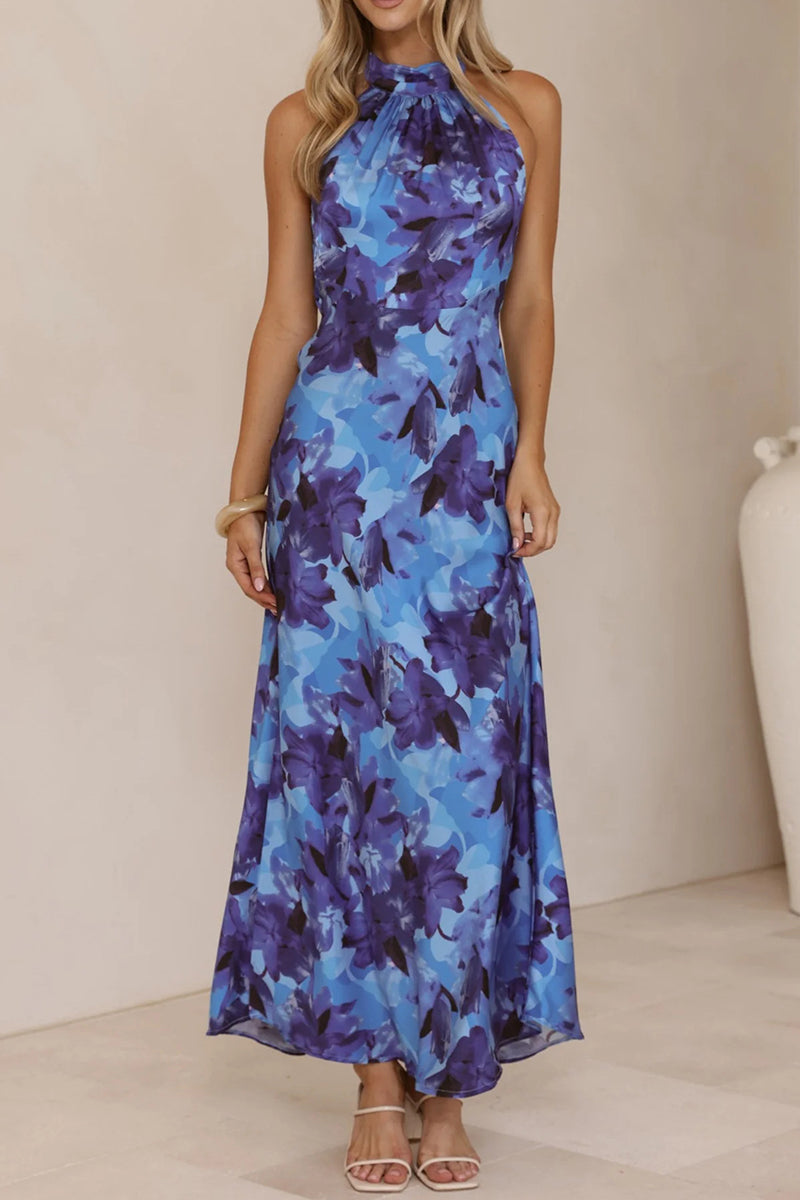 Floral Halter Maxi Dress