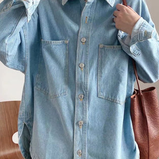 Casual Denim Button-Up Shirt