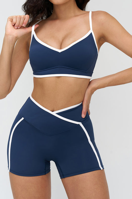 Sleek Activewear Set with Sporty Stripes