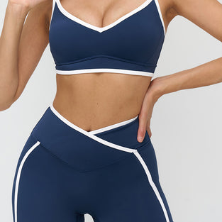 Sleek Activewear Set with Sporty Stripes