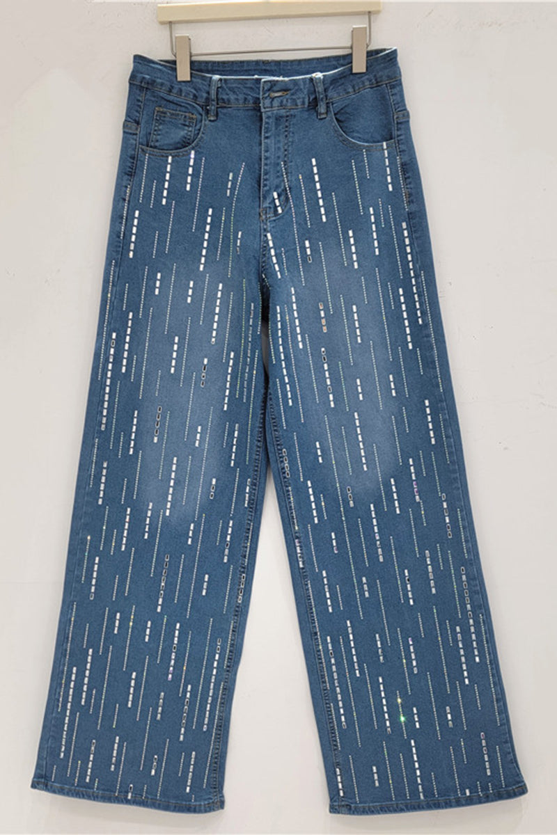 Sleek Straight-Leg Denim Jeans