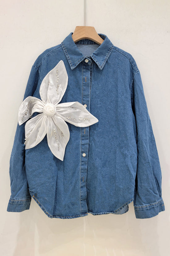 Floral Embellished Denim Jacket