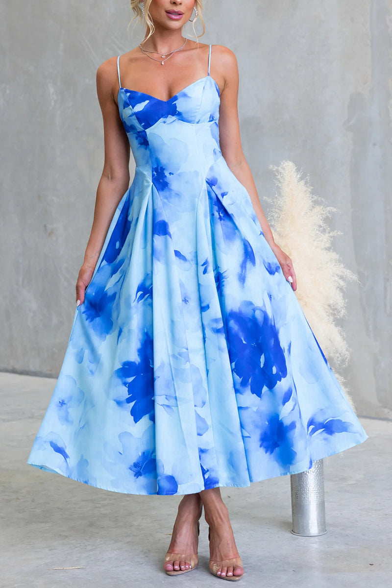 Floral Sleeveless Midi Dress