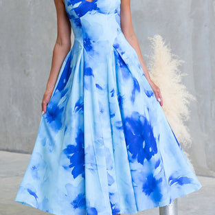 Floral Sleeveless Midi Dress