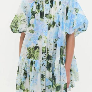 Floral Puff Sleeve Casual Dress